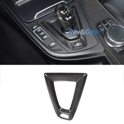 Cubierta de panel de cambio de caja de cambios interior fibra de carbono real para BMW M3 F80 M4 F82 Foto 1 de 4