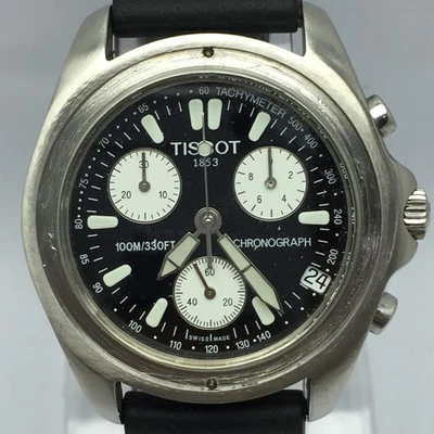 Tissot 1853 Chronograph E662/762M Panda Face Vintage Men’s Watch SBZ209BAS10(SS) - image 1 of 4