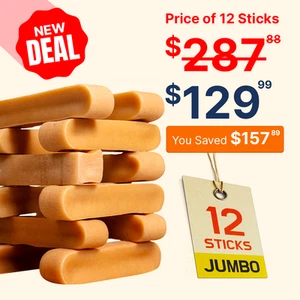 Natural Healthy Dog Chew Treats for Jumbo dogs - 5lbs, Yak Cheese Chews for dogs - Picture 1 of 12