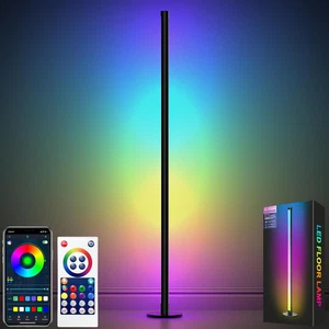 Cozylady 63”RGB Floor Lamp, 160Cm LED Corner Lamp with Music Sync,16 Million ... - Picture 1 of 12