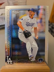 2025 Topps Chrome Clayton Kershaw Prizm rifrattore Los Angeles Dodgers - Foto 1 di 2