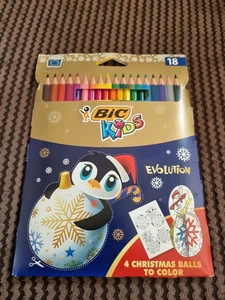 BIC Kids Evolution Ecolutions Colouring Pencils Pack of 18 School Home Art - Picture 1 of 2