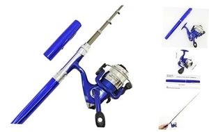 Portable Pocket Telescopic 38inch Mini Pen Fishing Rod Spinning Reel Combos - Picture 1 of 8