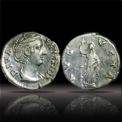 Faustina I AR Denarius DIVA FAVSTINA AVGVSTA Ceres Standing RIC 362 Roma, en muy buen estado Foto 1 de 4