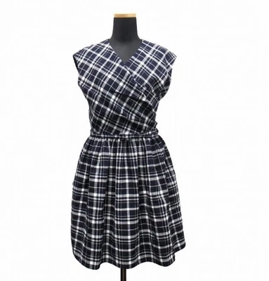 Dior Christian Wrap Over Short Dress Plaid Sleeveless - Size XS - Image 1 of 4
