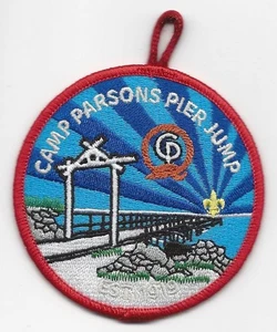 Camp Parsons Pier Jump patch - RED border - Chief Seattle Council - Picture 1 of 1