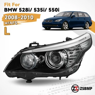 For 2008-2010 BMW E61 528i 535i HID/Xenon w/AFS Projector Headlight Driver Left - Image 1 of 4