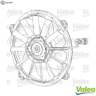 FAN ENGINE COOLING 696091 FOR PEUGEOT PARTNER/Box/Body/MPV/TEPEE 3008 GRAND 1.4L - Image 1 of 4