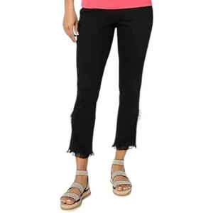 WOMEN IN CONTROL NWOT Tummy Control Prime Stretch Denim Crop Pant Size ST Black - Picture 1 of 7