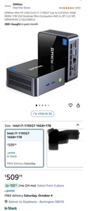 GMKtec M2 Pro Mini PC Intel Core i7-1195G7 5.0GHz 16GB DDR4 1TB SSD Win11 Pro - Picture 1 of 7