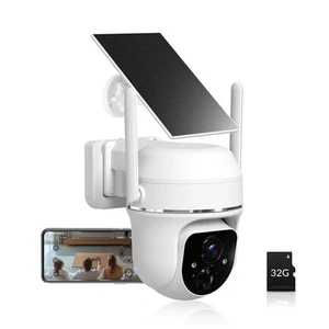 Vicohome 2K Solar Wireless WiFi Security Cameras Outdoor, 355° PTZ, Solar & B... - Picture 1 of 7