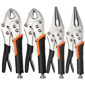 4-Pack Locking Pliers & Vice Grips Set - 2x 10" Curved Jaw Locking Pliers, 2x... - Bild 1 von 7