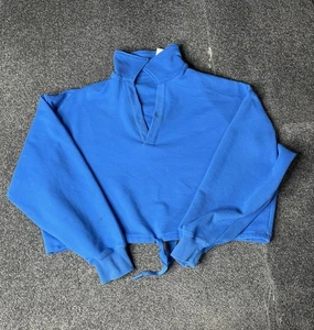 Lorna Jane Rest And Relax Rib Sweat Womens Small Blue Cropped Jumper Ladies - Picture 1 of 15