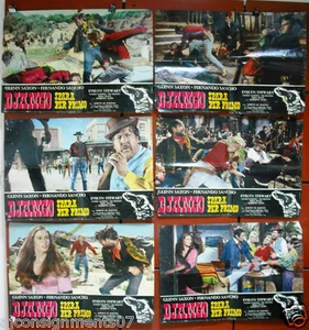 {Set di 8} Django Spara per Primo {Glenn Saxson} Scheda Lobby Film Italiano anni 60 - Foto 1 di 2