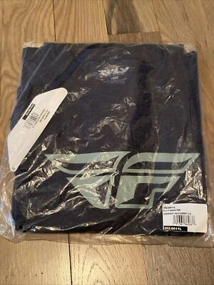 FLY RACING 352-0611L FLY F-WING TEE MIDNIGHT NAVY/GREY LG - Image 1 of 3
