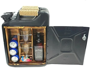 Military JERRY CAN Portable MINI BAR Canister HandMade Mens Gift Ex-Army 5Gal 20 - Picture 1 of 8