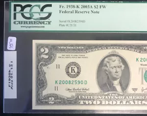 2003A $2FW Fed Reserve Note Fr.1938-K PCGS:66PPQ Gem (MM:39) - Picture 1 of 4