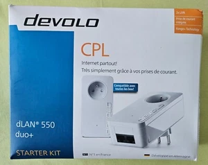 Prise Réseau CPL Devolo dLAN 550 Duo+ Starter Kit (2x Ports Fast Ethernet) - Photo 1/7