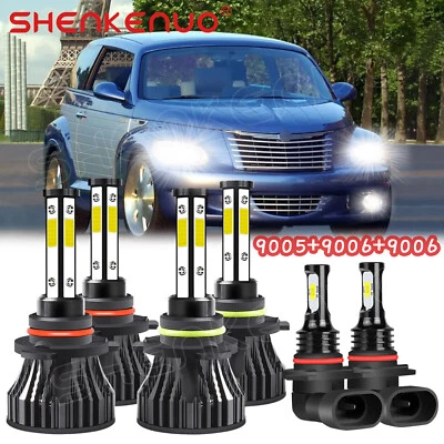 Комбинированные светодиодные фары и противотуманные фары для Chrysler PT Cruiser 01-05 9005 9006 6 ламп - Изображение 1 из 4