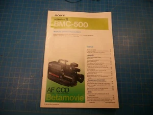 Original Sony BMC-500 Betamovie Operating Instructions Owners Manual Spanish - Picture 1 of 4