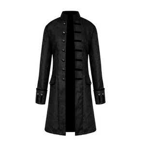 Costume Médiéval Steampunk pour Homme Déguisement d'Halloween Noir Taille M - Photo 1/6