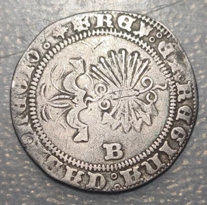 SPAIN BURGOS FERDINAND & ISABELA CATHOLIC MONARCHS 1 REAL CALICÓ 308 3.11g - Picture 1 of 2