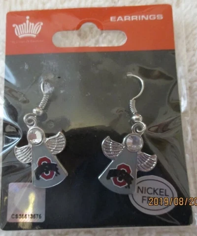 NCAA Ohio State Buckeyes Angel dangle earrings New Fast ship nickel free Cover