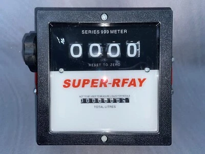 4 Digital FM-120 1” Diesel Gasoline Petrol Oil Flow Meter Counter Gauge, Litres. - Image 1 of 4