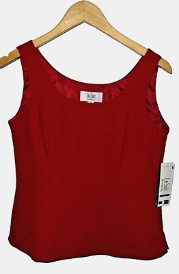 Le Suit Separates - Blusa Top Rojo Fuego Sin Mangas Forrada Cremallera Lateral - Talla 4 nuevos con etiquetas Foto 1 de 4