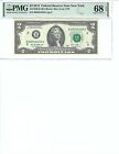 2013 $2 Federal Reserve Note Fr1940-B Pmg 68 Superb Gem Unc Epq, New York, Ba!!!