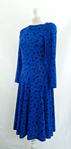 Marks & Spencer St Michael Dress Vintage Drop Waist Size 12 Chest 32" 70's 80's - Picture 1 of 10