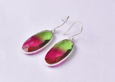 925 Sterlingsilber Ametrin Edelstein Handgemacht Ohrringe St.Patrick's ES-1414 - Bild 1 von 4