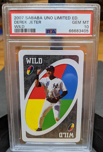DEREK JETER YANKEES -2007 SABABA UNO CARD LIMITED ED. "WILD" - PSA 10 (DE20)