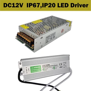 Tira de luz LED transformador fuente de alimentación controlador de alta calidad 12V 120W IP67/IP20 - Imagen 1 de 28