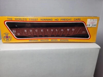 Gôndola Mehano escala HO Rock Island RI 1207 50' reforçada externa lacrada de fábrica - Imagem 1 de 4