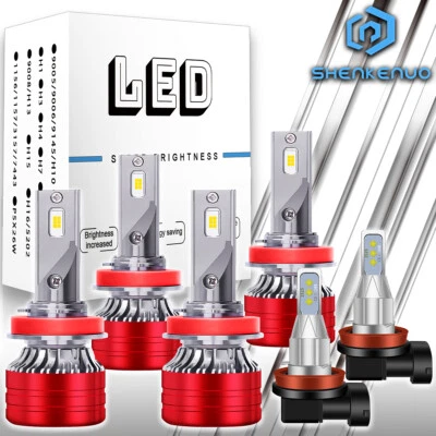 Para For Toyota Tacoma 2016-2020 faro LED alto bajo + kit de luz antiniebla 6x - Image 1 of 4