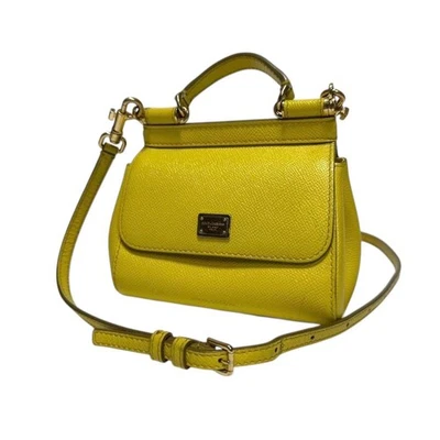 Bolso de Hombro Dolce & Gabbana Cuero Sicilia 2 Vías Negro Mujer Usado Auténtico Foto 1 de 4