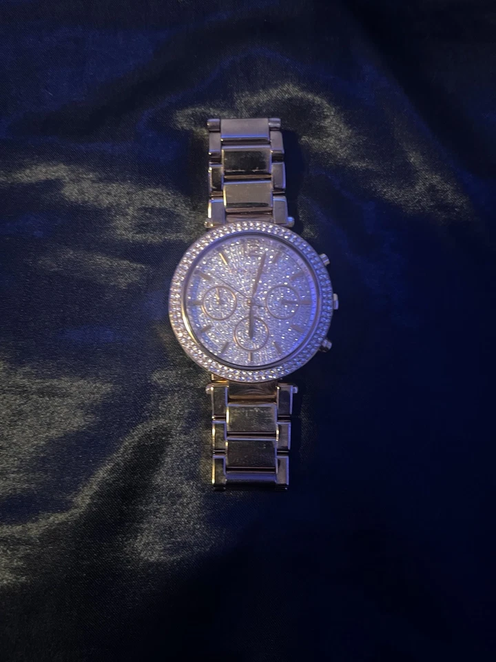 Reloj cronógrafo para mujer Michael Kors MK6285 Parker esfera oro rosa  Foto 1 de 4