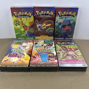Vintage Pokémon 6 VHS Lot “Johto League Champions/Advanced” SEALED NEW FREE SHIP - Foto 1 di 16