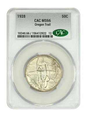 1928 50C Oregon CACG MS66 - Classic Silver Commemorative - Low Mintage Issue - Image 1 of 4