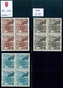 TC_1604. TRIESTE B. Bloques de 1952 "CONGRESO PARTITO COMUNISTA".Sas 67-69. MNH - Imagen 1 de 1