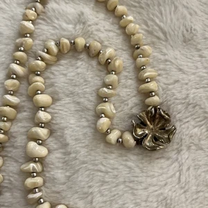 Vintage Ivory Colored Shell Beads Made In Japan 26” - Picture 1 of 4