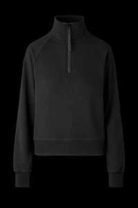 NEW Canada Goose Black Muskoka Classic Badge 1/4 Zip Sweater XS MSRP $395 - Picture 1 of 5