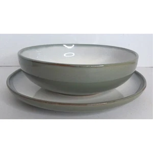 Vintage Sango Concepts Avocado Chop Plate Platter 12" And Serving Bowl - Picture 1 of 8