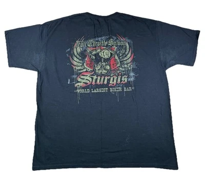 Full Throttle седан двусторонняя футболка черный мотоциклиста бар Sturgis SD размер 2XL - Изображение 1 из 4