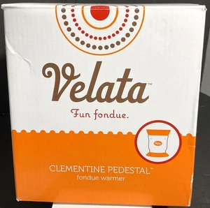 Velata Fun Fondue Clementine Pedestal Fondue Warmer - opened box - excel cond - Picture 1 of 9