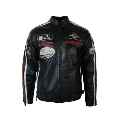 Aviatrix Mens Biker Jacket Soft Black Leather Zip up M UK 44 / EU 48 BNWOT - Image 1 of 4