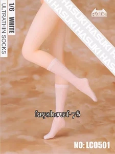 1:6 Action Figure Accessory Ultra Thin Straight Socks Seamless Hosiery No Figure - Picture 1 of 2