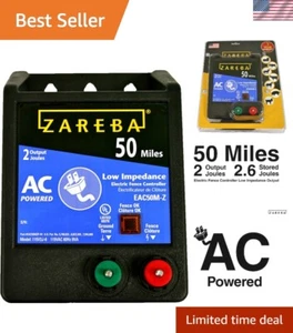 50-Mi Electric Fence Charger–AC-Powered Low-Impedance, Animal & Predator Control - Picture 1 of 9