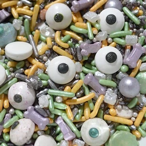 GRAVEYARD SMASH SPRINKLES, natürlich farbige essbare Süßigkeiten, Halloween Tortendeko - Bild 1 von 1